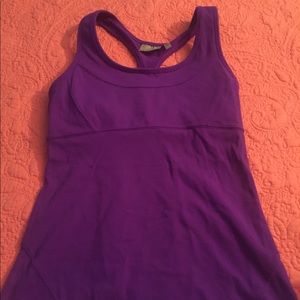 Athleta Purple tank with bra-great condition!